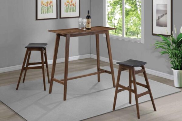Finnick Tapered Legs Bar Stools Dark Gray and Walnut (Set of 2) 101437 By Coaster Furniture 8