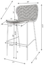 Mckinley Upholstered Bar Stools with Footrest (Set of 2) Brown and Sandy Black 192040 By Coaster Furniture 23