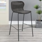 Mckinley Upholstered Bar Stools with Footrest (Set of 2) Brown and Sandy Black 192040 By Coaster Furniture 17