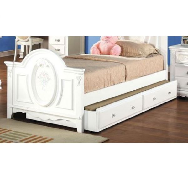 White Flora Trundle (Twin) BD01646 By ACME