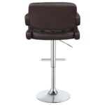 Brandi Adjustable Bar Stool Chrome and Brown 102556 By Coaster Furniture 19