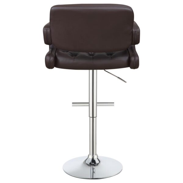 Brandi Adjustable Bar Stool Chrome and Brown 102556 By Coaster Furniture 12