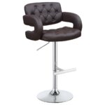 Brandi Adjustable Bar Stool Chrome and Brown 102556 By Coaster Furniture 20