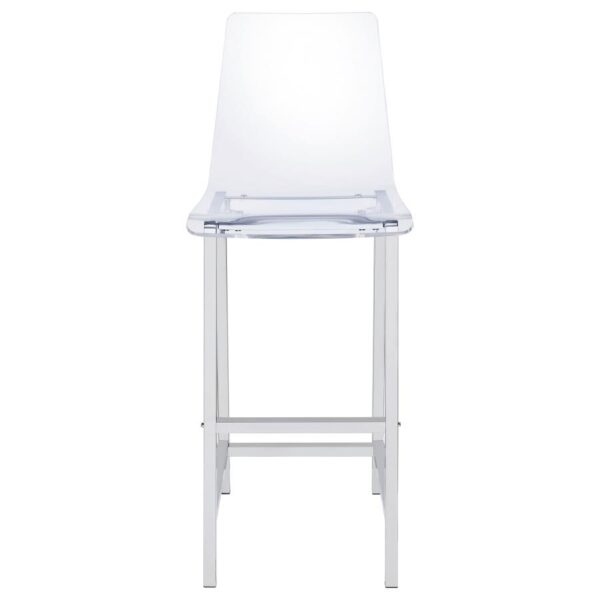 Juelia Bar Stools Chrome and Clear Acrylic (Set of 2) 100295 By Coaster Furniture 11