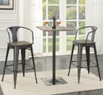 Cavalier Wooden Seat Bar Stools Dark Elm and Matte Black (Set of 2) 100737 By Coaster Furniture 28