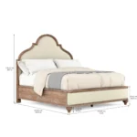 Architrave- 5/0 Upholstered Almond Panel Bed By Art Furniture - Image 5
