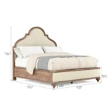 Architrave 6/6 Upholstered Almond Panel Bed By Art Furniture - Image 4