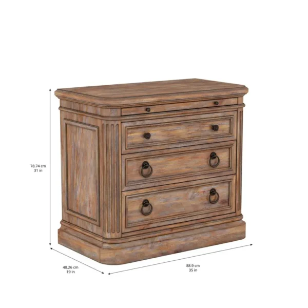 Architrave-3 Drawer Almond Nightstand By Art Furniture - Image 3