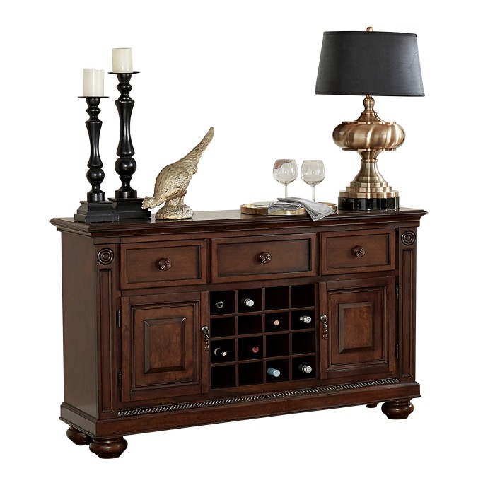 Brown Cherry Lordsburg Collection Server By Homelegance