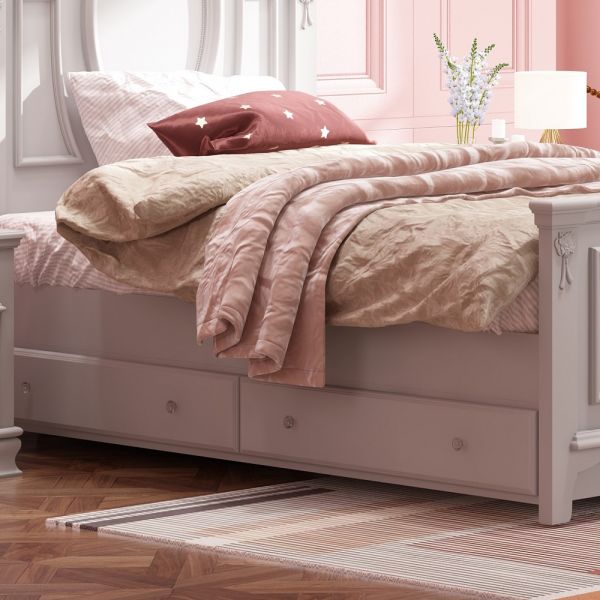 Gray Flora Trundle (Twin) BD02211 By ACME