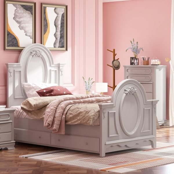 Gray Flora Bed By ACME