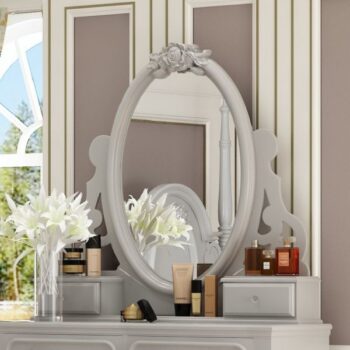 Gray Mirror With Jewlery