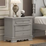 Gray Flora Nightstand BD02205 By ACME Luxury Bedroom Nightstands Mobilia Cleopatra 7 Gray Flora Nightstand BD02205 By ACME 7