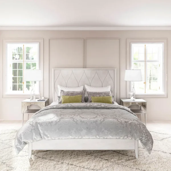 Light Gray Panel Bed