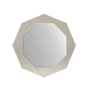 Light Gray Round Mirror