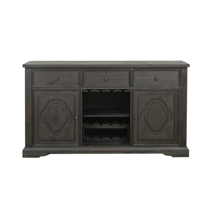 Distressed dark pewter Arasina Collection Server By Homelegance