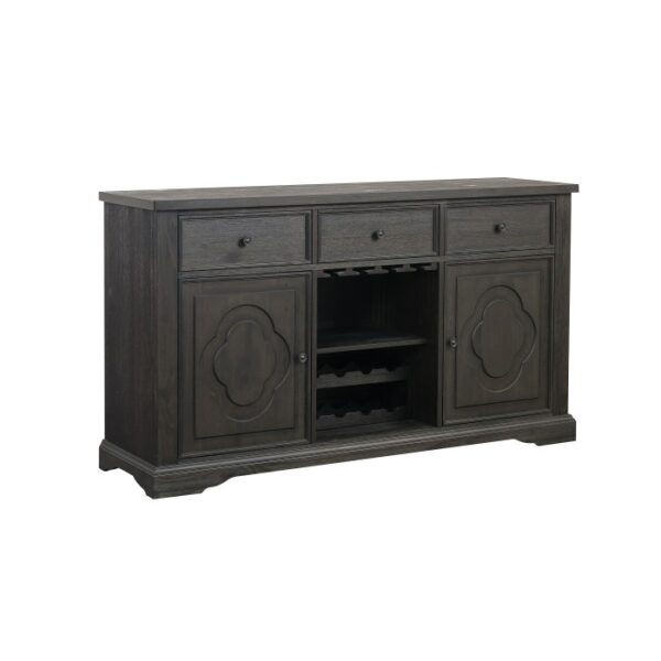 Distressed dark pewter Arasina Collection Server By Homelegance 11