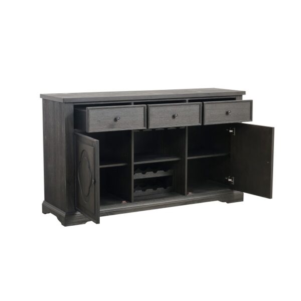 Distressed dark pewter Arasina Collection Server By Homelegance 12