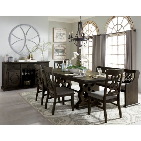 Distressed dark pewter Arasina Collection Server By Homelegance 14