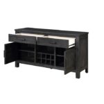 Wire brushed antiqued black Orem Collection Server By Homelegance Servers Mobilia Cleopatra 15 Wire brushed antiqued black Orem Collection Server By Homelegance 15