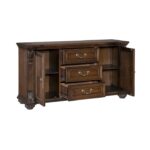 Dark Oak Bergen Collection Buffet By Homelegance Curio & Buffet Mobilia Cleopatra 20 Dark Oak Bergen Collection Buffet By Homelegance 20