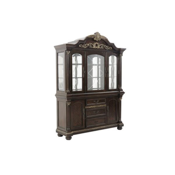 Cherry finish with gold Tipping Russian Hill Collection Hutch By Homelegance 8