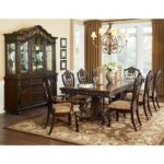 Dark cherry finish with gold Tipping Catalonia Collection Hutch By Homelegance 13