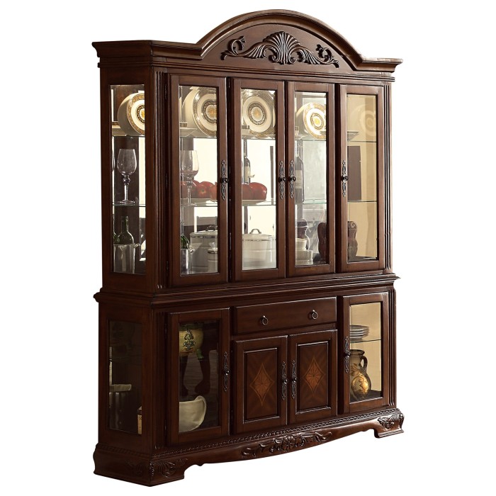 Dark Cherry Norwich Collection Hutch By Homelegance