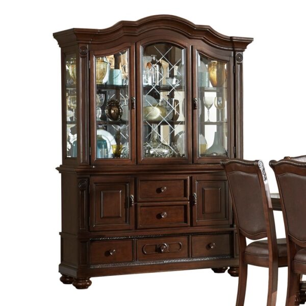 Brown cherry Lordsburg Collection Hutch By Homelegance 8
