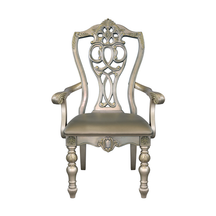 Platinum gold Catalonia Collection Arm Chair By Homelegance