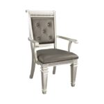 Silver Bevelle Collection Arm Chair By Homelegance 16