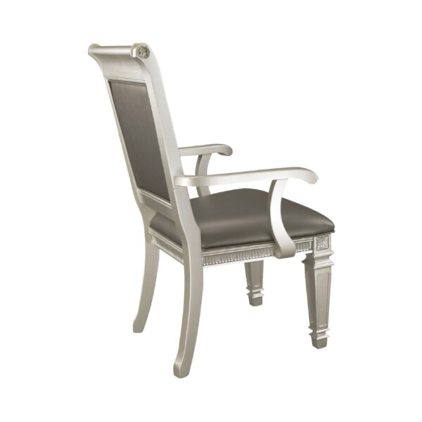 Silver Bevelle Collection Arm Chair By Homelegance 11