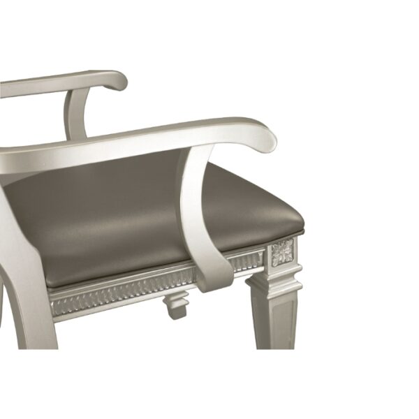 Silver Bevelle Collection Arm Chair By Homelegance 13