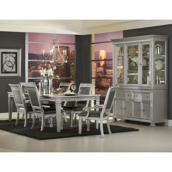 Silver Bevelle Collection Arm Chair By Homelegance 14