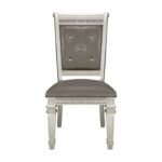 Silver Bevelle Collection Side Chair By Homelegance Dining Room Furniture Mobilia Cleopatra 15 Silver Bevelle Collection Side Chair By Homelegance 15
