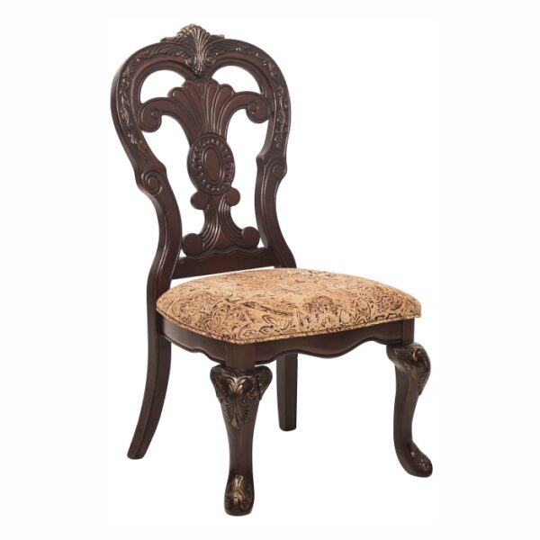 Cherry With Gold Tipping Deryn Park Collection Side Chair By Homelegance 10