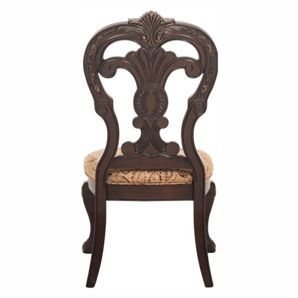 Cherry With Gold Tipping Deryn Park Collection Side Chair By Homelegance 12