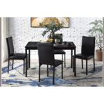Black Tempe Collection Side Chair By Homelegance Dining Room Furniture Mobilia Cleopatra 13 Black Tempe Collection Side Chair By Homelegance 13