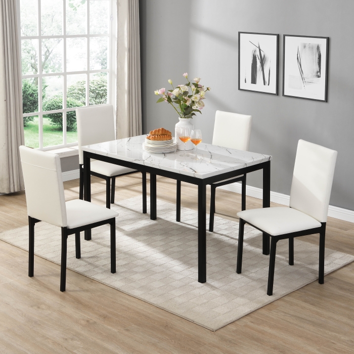 White Tempe Collection Side Chair By Homelegance
