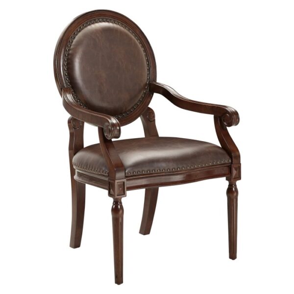 Brown Aldermont Collection Accent Desk Chair By Homelegance 9