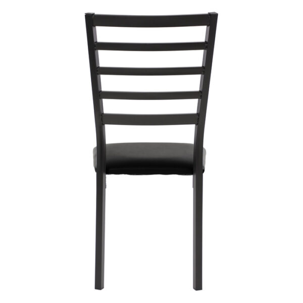 Black metal Flannery Collection Side Chair By Homelegance 12