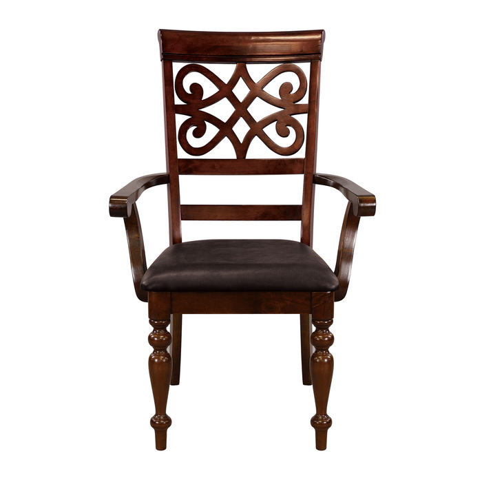 Dark cherry Creswell Collection Arm Chair By Homelegance 10