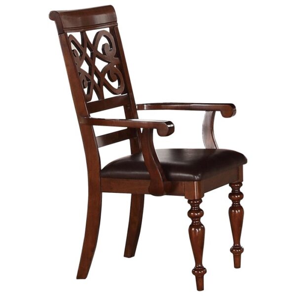 Dark cherry Creswell Collection Arm Chair By Homelegance 12