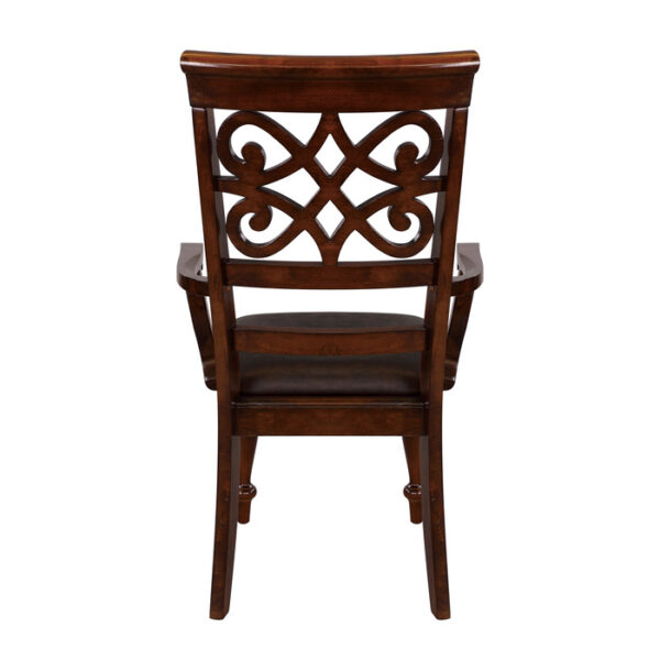Dark cherry Creswell Collection Arm Chair By Homelegance 14