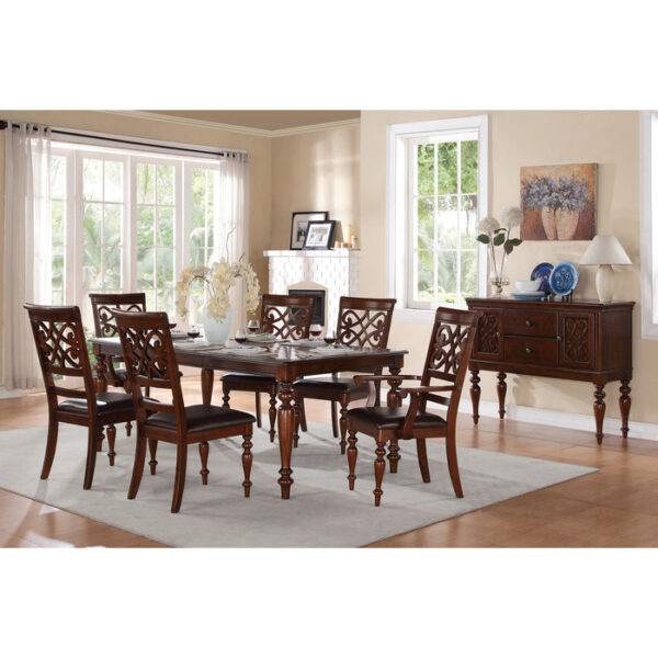Dark cherry Creswell Collection Arm Chair By Homelegance 15