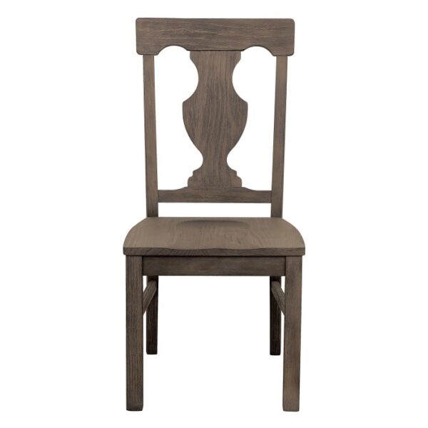 Distressed dark oak Toulon Collection Side Chair By Homelegance 5
