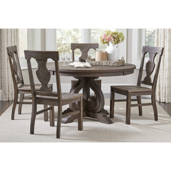 Distressed dark oak Toulon Collection Side Chair By Homelegance 6