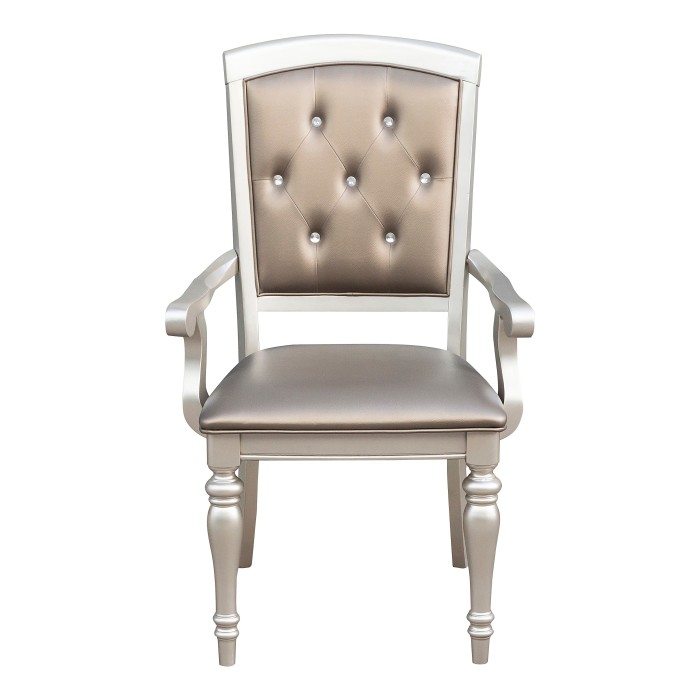 Silver Orsina Collection Arm Chair By Homelegance