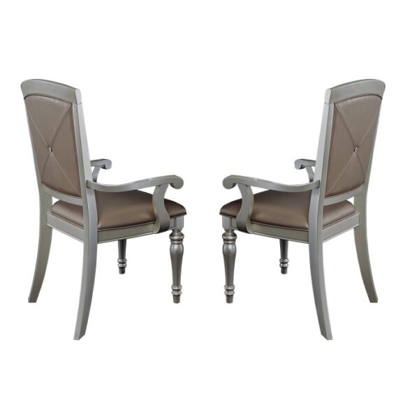 Silver Orsina Collection Arm Chair By Homelegance 8