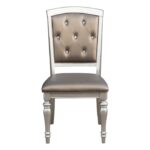 Silver Orsina Collection Side Chair By Homelegance Dining Room Furniture Mobilia Cleopatra 7 Silver Orsina Collection Side Chair By Homelegance 7